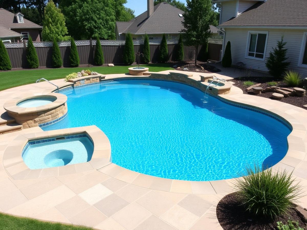 Freeform in-ground with spa